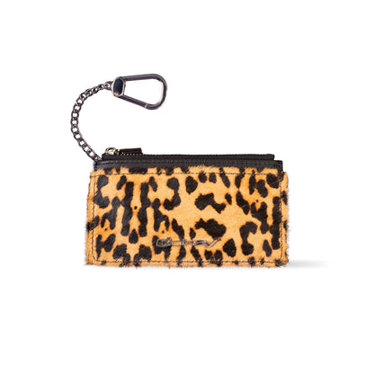 LEOPARD FAUX FUR POUCH