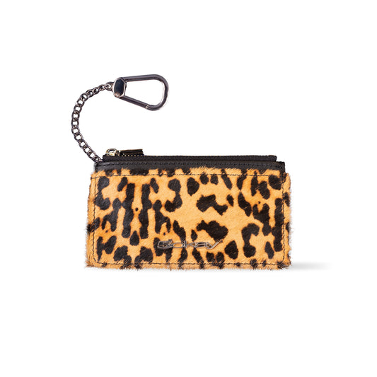 LEOPARD FAUX FUR POUCH